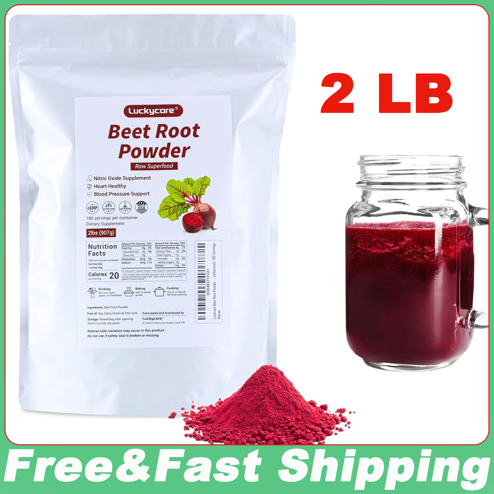 2 LB Organic Beet Root Powder Raw Non GMO Pure Beta Vulgaris Nitric Oxide Booste