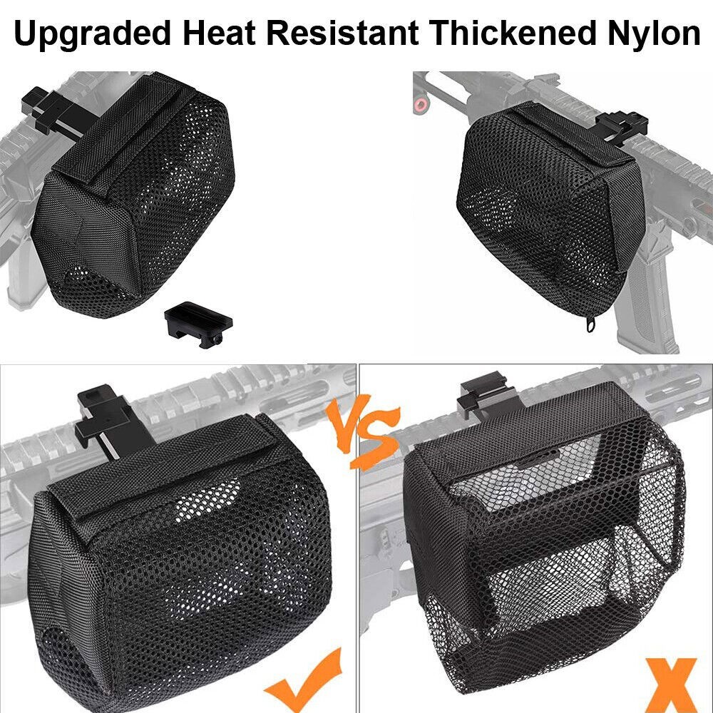 Universal Brass Shell Catcher Net with Picatinny Rail Mount Heat Resistant Mesh