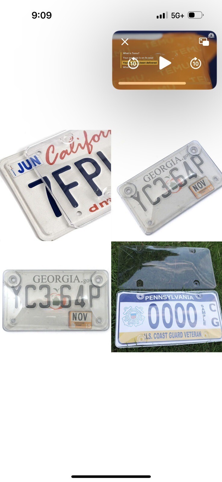 License Plates Shields 2 Pack Frame Covers Clear Bubble Protector For US Plate