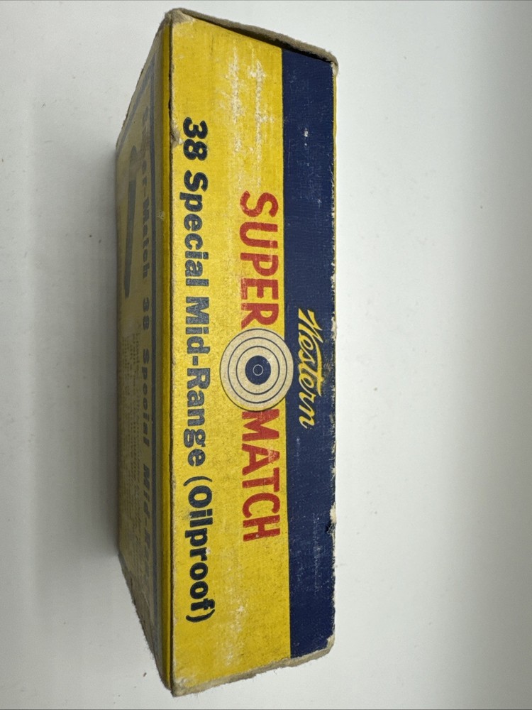 VINTAGE EMPTY Western Super Match 38 Special Mid-Range Shell Box