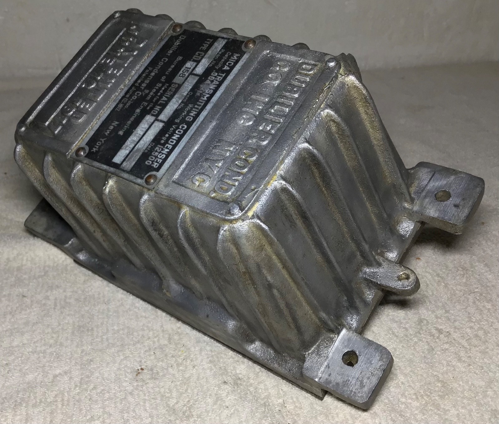 RARE antique 1920's DUBILIER MICA old 1917 Crystal Radio TRANSMITTING CONDENSER