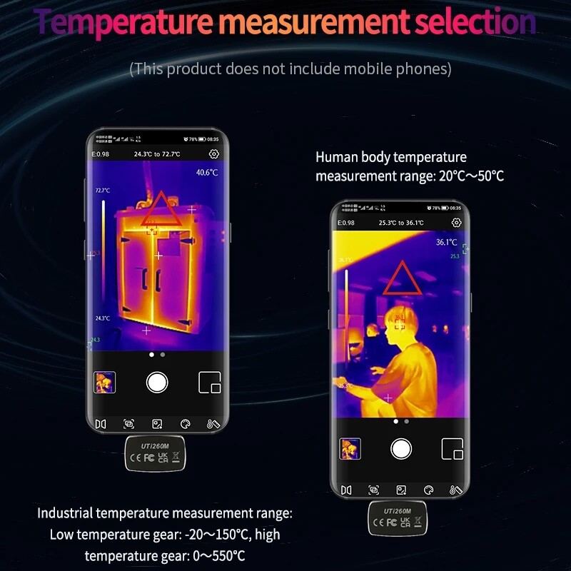 UNI-T UTi260M (Android) Mobile Thermal Imager Thermal Camera for Android Type-C
