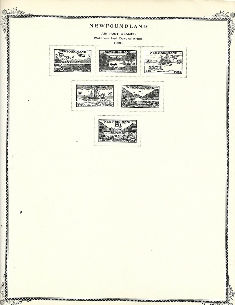 CANADA NEWFOUND LAND 1857 - 1933 SCOTT PAGES 2 POST SYSTEM