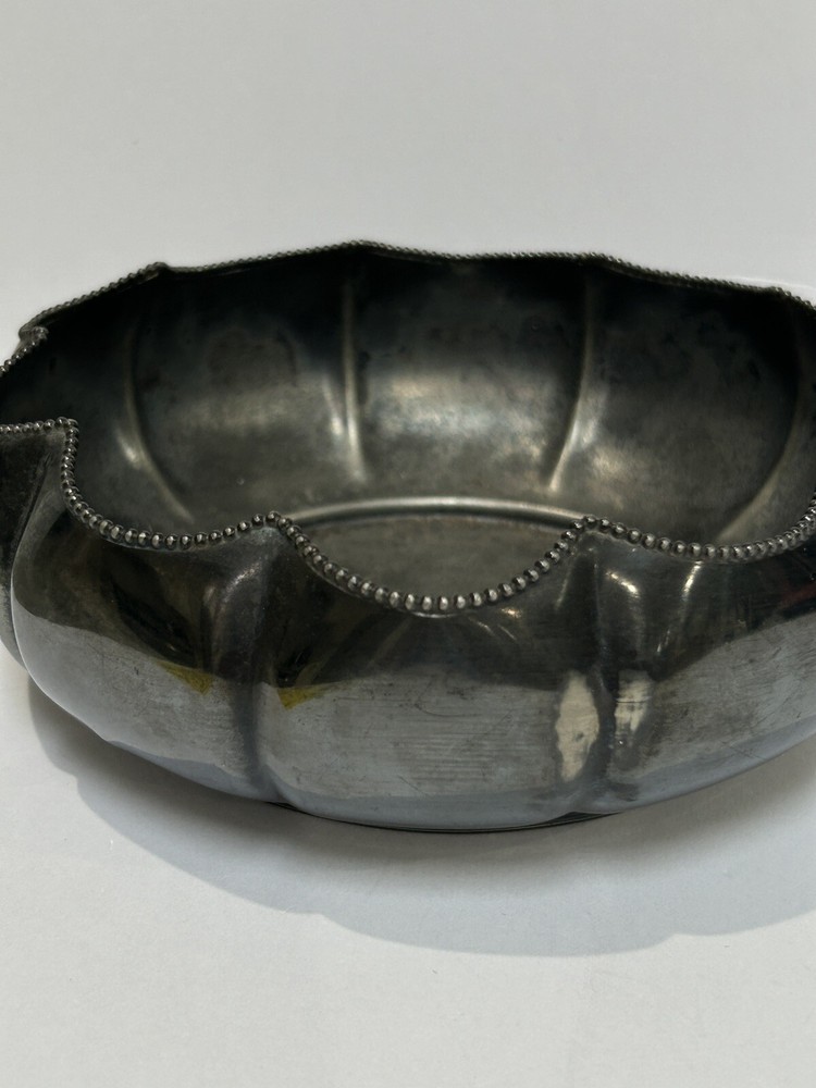 E. G. Webster & Son Quadruple Silver Plate Bowl, Server Antique Initials E.B