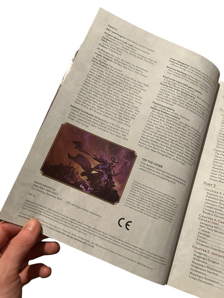 Dungeons & Dragons Dungeon Master's Guide First Print 2014