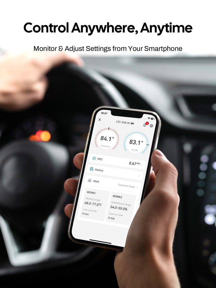 LUXBIRD Temperature Humidity Controller Smart Start Delay WiFi Remote Control CF