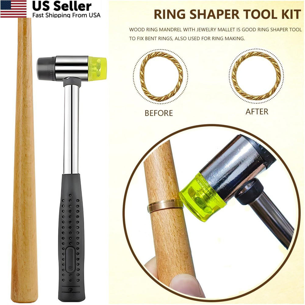 Ring Sizer Measuring Tool Kit Mandrel Sizing Finger COLORFUL