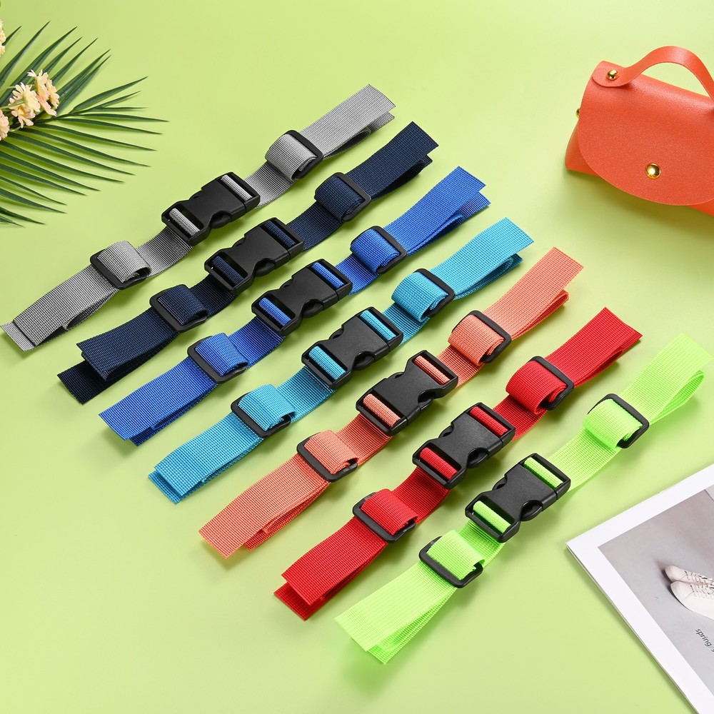 2PCS Backpack Chest Strap with Quick Release Buckle - [Fluorescent Green & Blue]