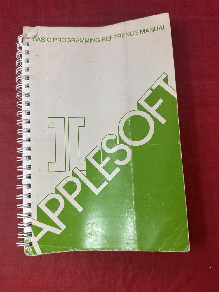 Applesoft II Basic Programming Reference Manual VTG 1978 w/ Foldout Spiral Book
