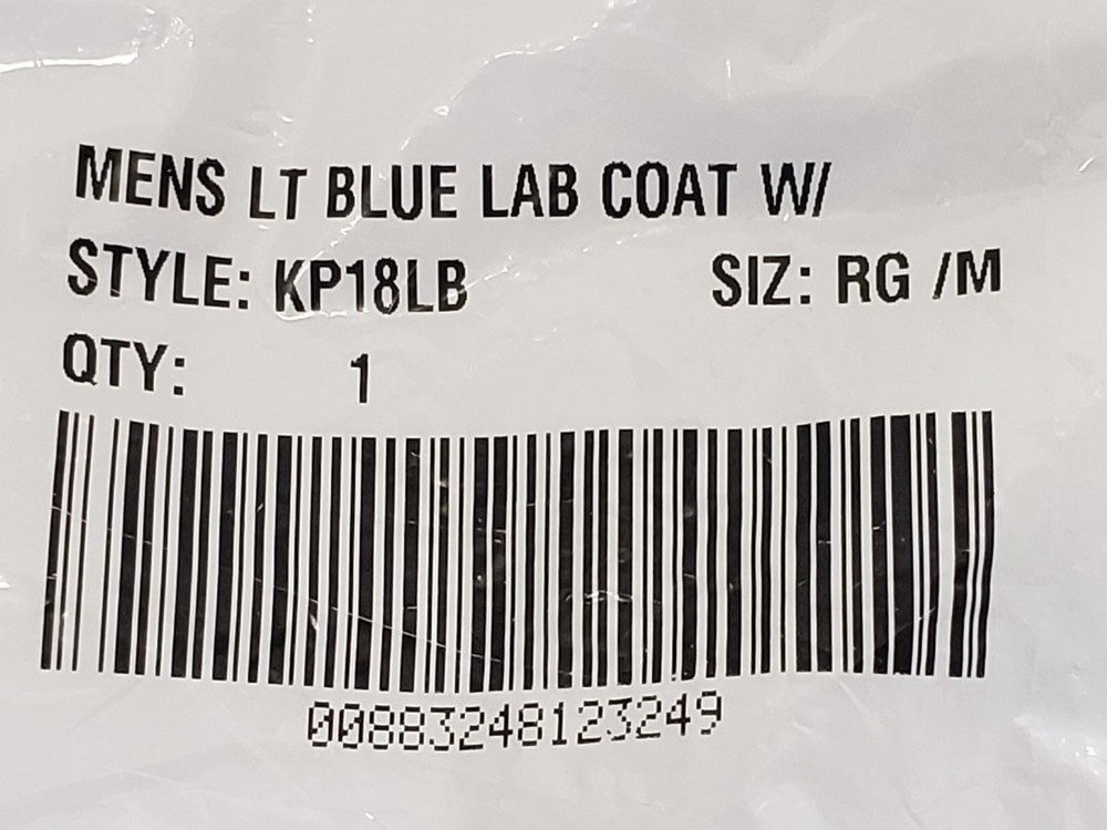 Red Kap Mens RK Lab Coat With Pockets, Light Blue, Regular/Medium