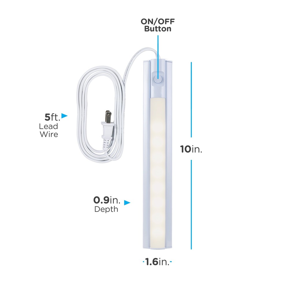 10in. LED Plug-in Basic Under Cabinet Light Fixture 26534