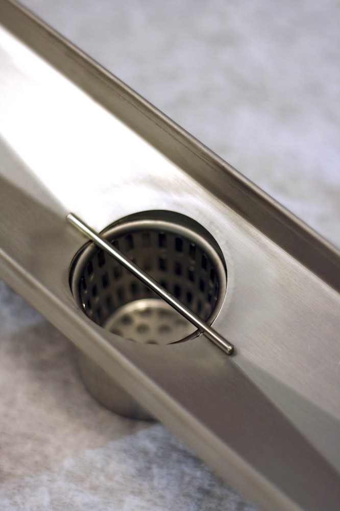 Novalinea - 54 Inch Linear Shower Drain with Brick Pattern Grate