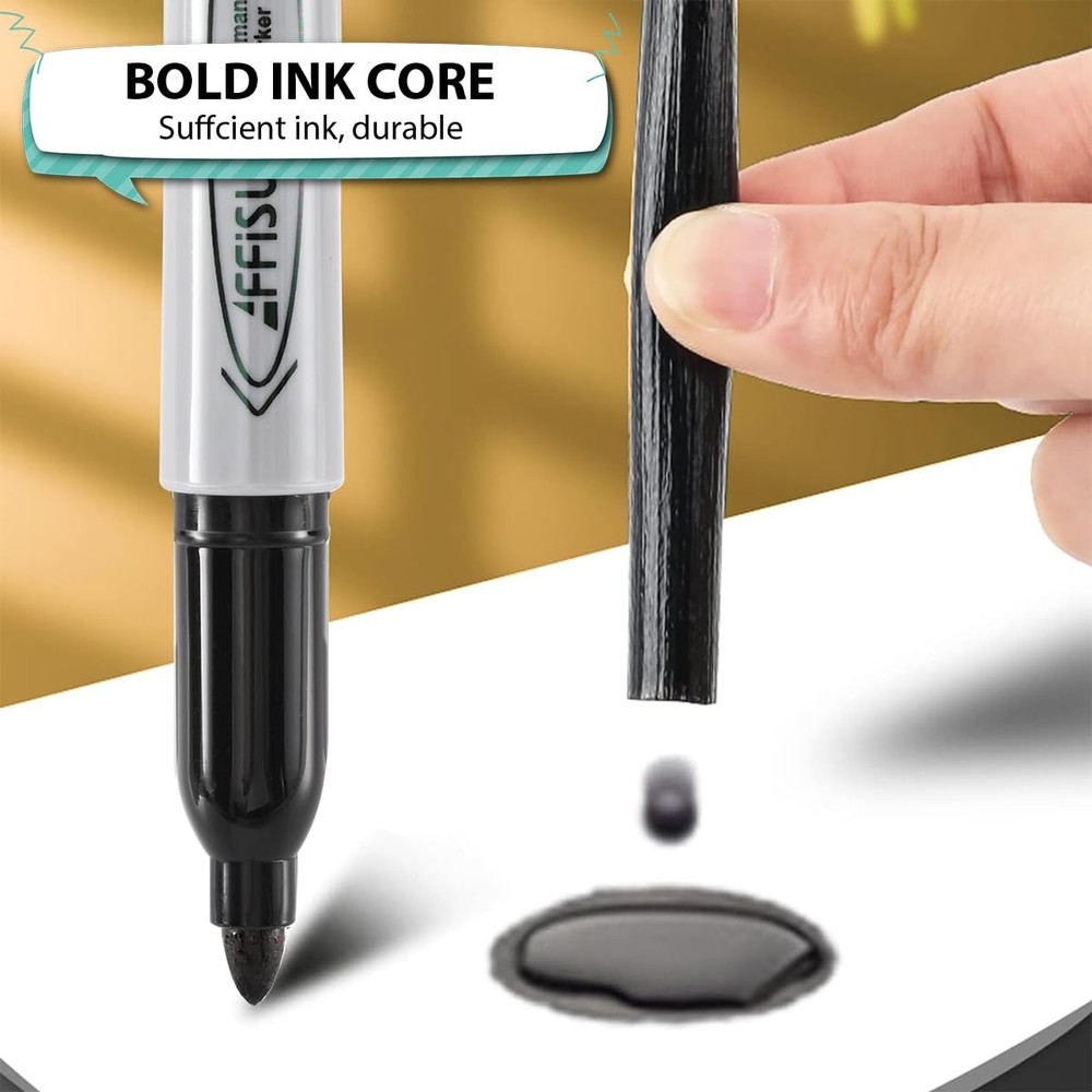Permanent markers, 40 packs permanent markers bulk, quick drying in one secon...