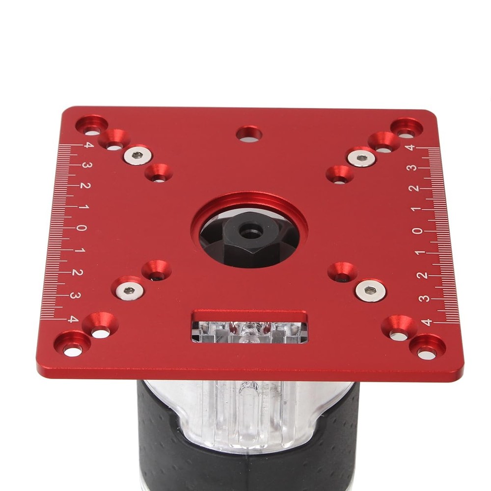 KETIPED Aluminium Router Table Insert Plate,Mini Red(single Plate)