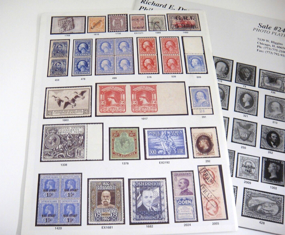 Richard Drews Stamp Auction Catalog Columbians Pan American Inverted Centers