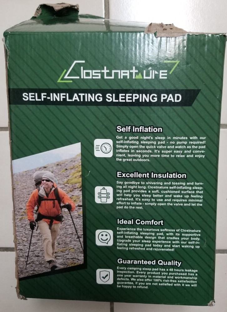 Clostnature Self Inflating Sleeping Pad 1.5''/2''