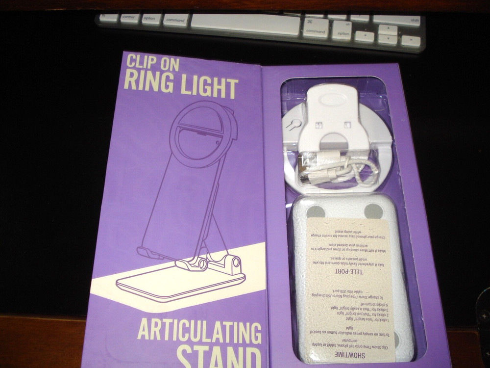 Mclovin Combo Pack Clip On Ring Light /Articulating Stand New!!