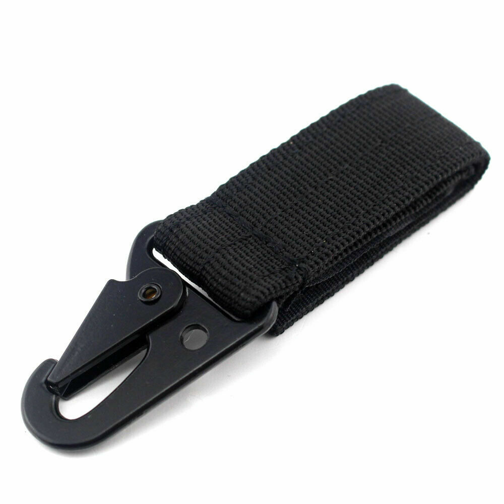 Tactical Molle Hanging Belt Carabiner KeyHook Webbing Buckle Strap Clip Backpack