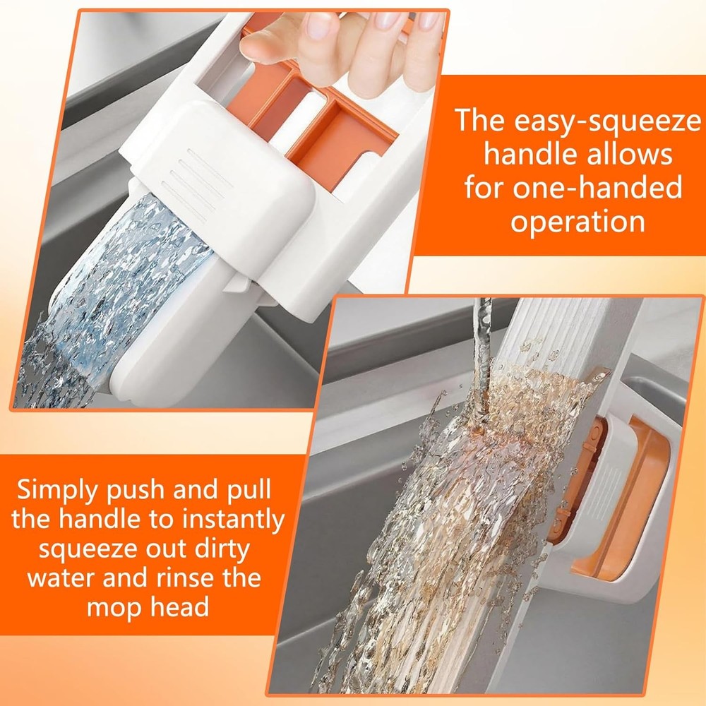 Mini Foldable Desktop Mop with Self-Squeezing Sponge – For Small Spaces