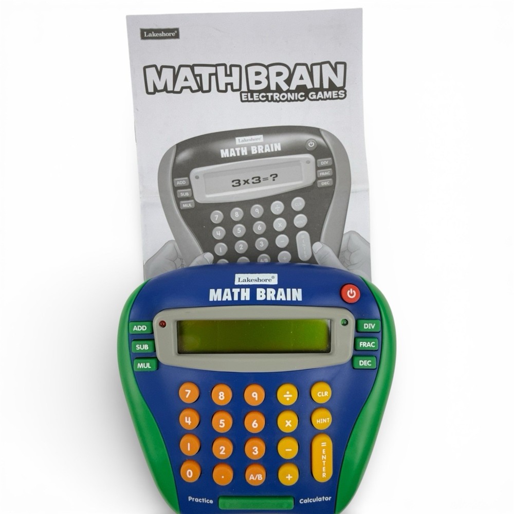 Lakeshore Math Brain Educational Electronic Practice Calculator Handheld, Tested