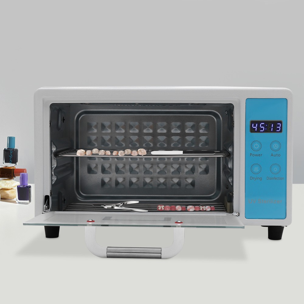 Tabletop Drying Box Multi-Functional Nail Cleaner Box Nail Tool Sterilizer 160W