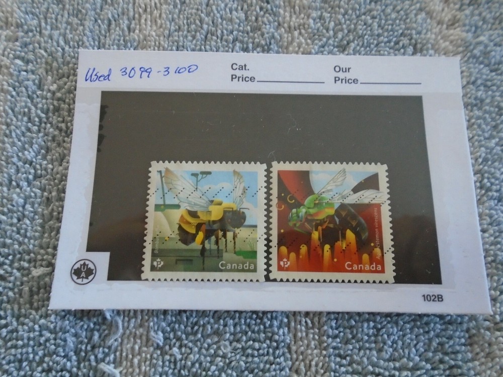 Canada Used 3099,3100 Native Bees