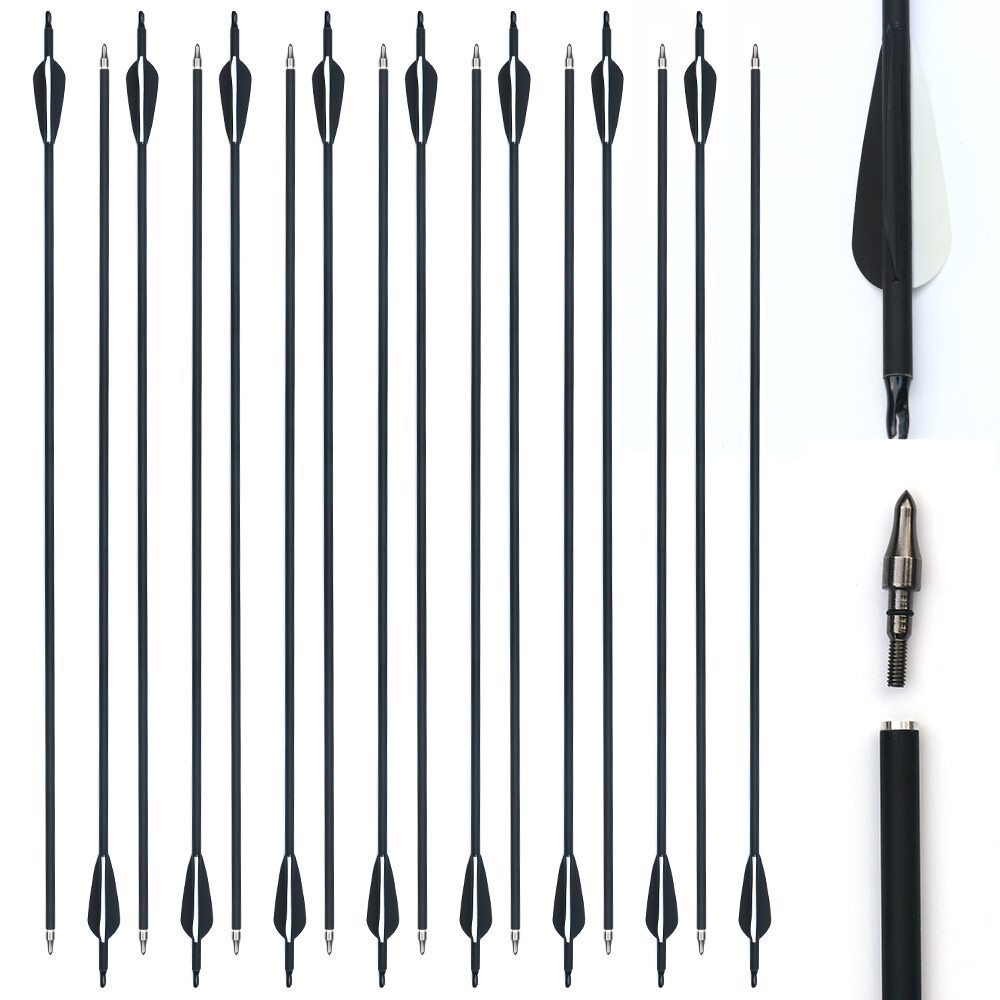 28 Inch Carbon Arrows Compound Bow Arrows for Archery Target Practice Shooting
