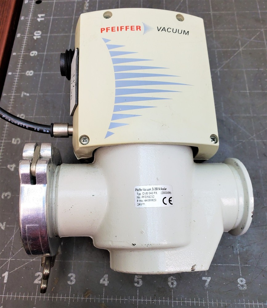 PFEIFFER DVB040PX D35614 ASSLAR HIGH VACUUM ANGLE VALVE WORKING PULL [B5B2]