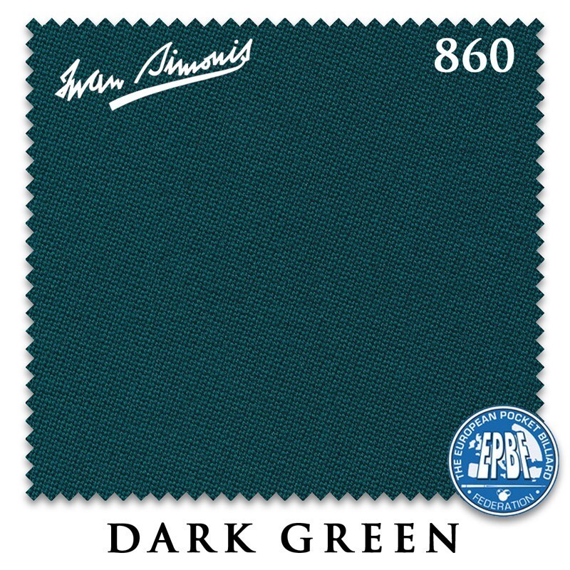 8' Simonis 860 Pool Table Cloth - Dark Green - AUTHORIZED DEALER