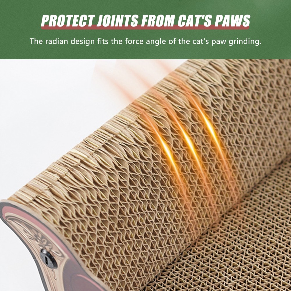 Cat Scratcher Stackable Sofa Design Dust-Free Corrugated Paper Two Tier Durable