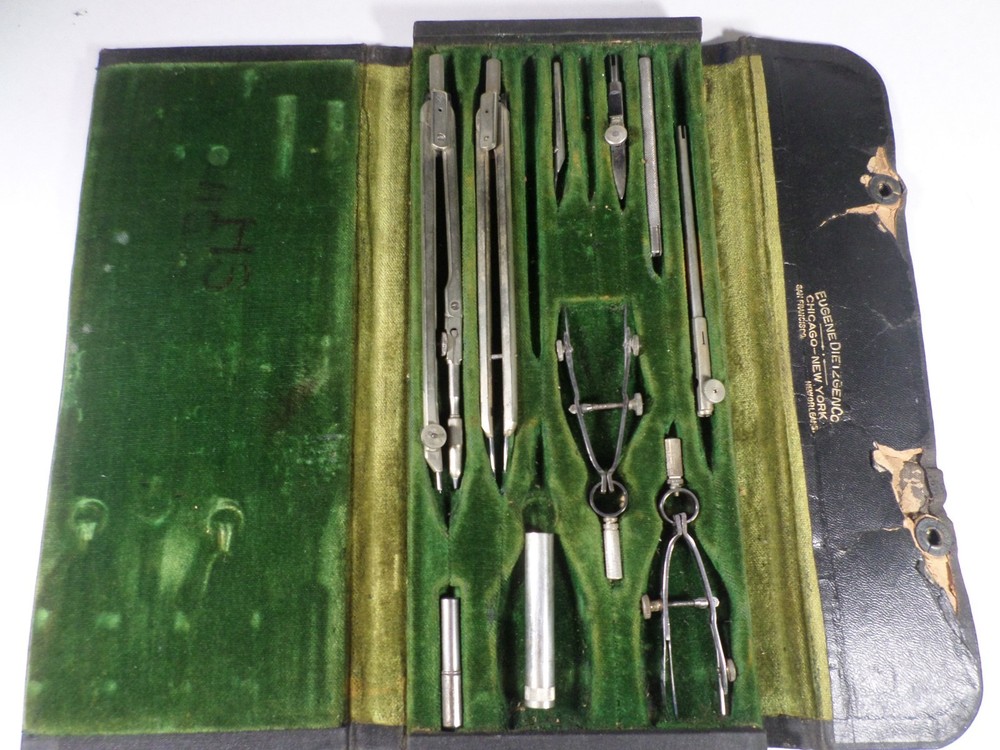 Vintage German Dietzgen Drafting Sets INCOMPLETE