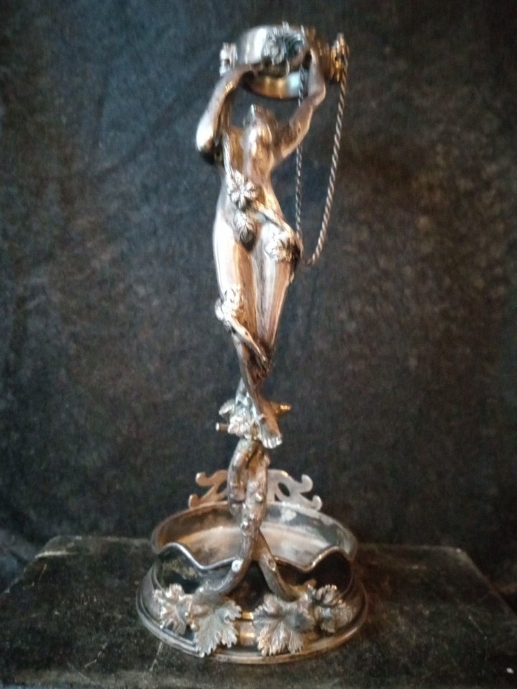 Stunning Solid Sterling Silver 925 Nymph Wine Bottle Holder 558g