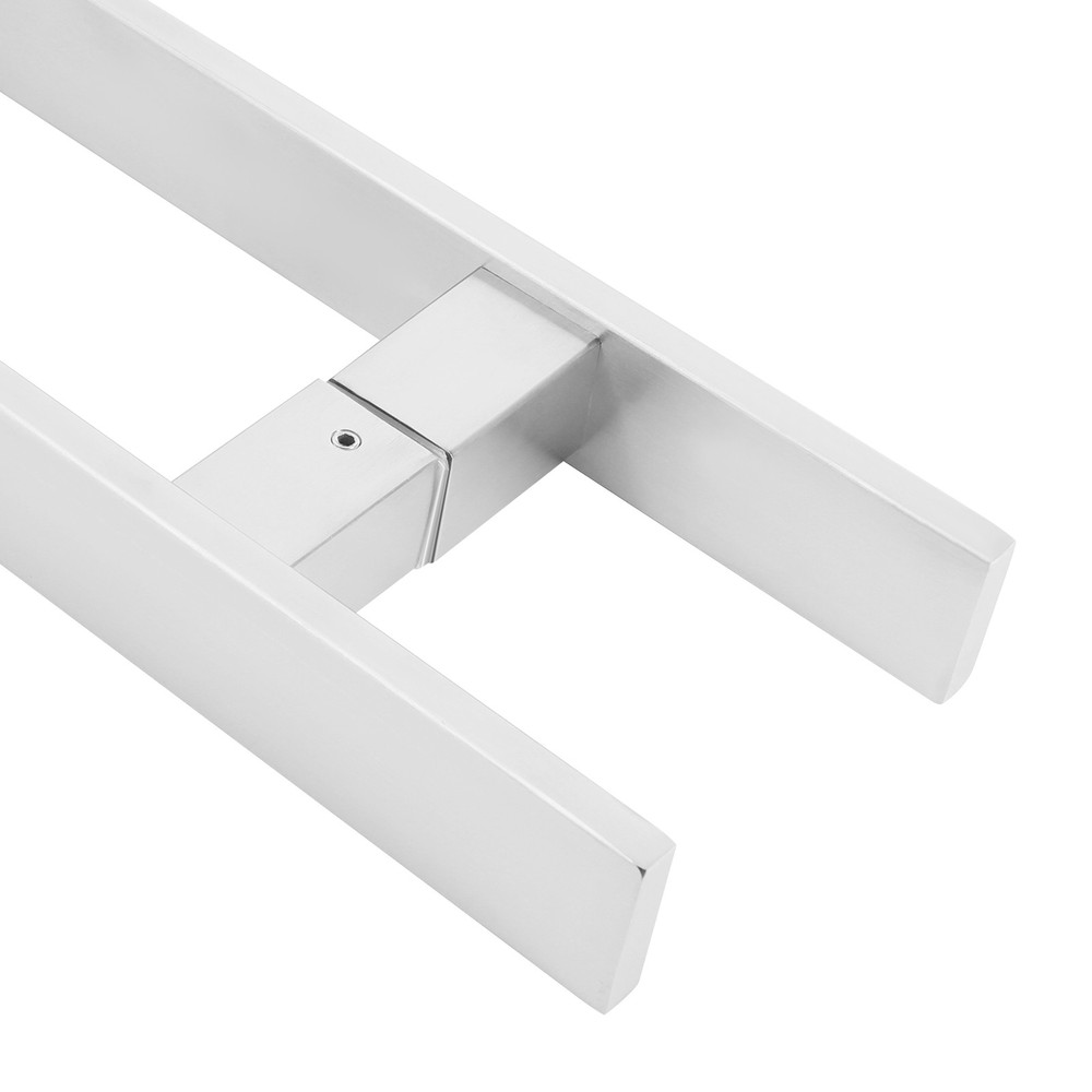 Silver Double Sided Stainless Steel Pull Handles Sliding Door Handle H-shaped
