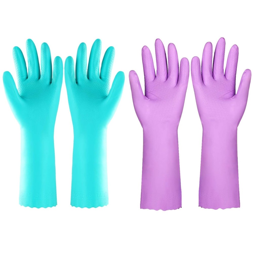 Non-Slip Eco-Friendly Kitchen Gloves - Durable, Soft, Multi-Tasking Pair, Medium