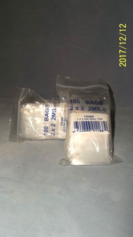 New Clear Seal Top Bags 2" X 2"--100/Package