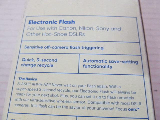 ONN Focus Electronic Flash for Use with Hot-Shoe DSLRs