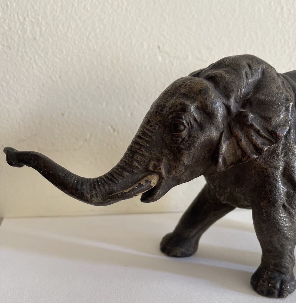 Antique Cold Painted Vienna Bronze Elephant Marked/Signed
