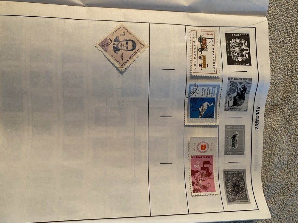 1970’s Stamp Collecting Book with Stamps