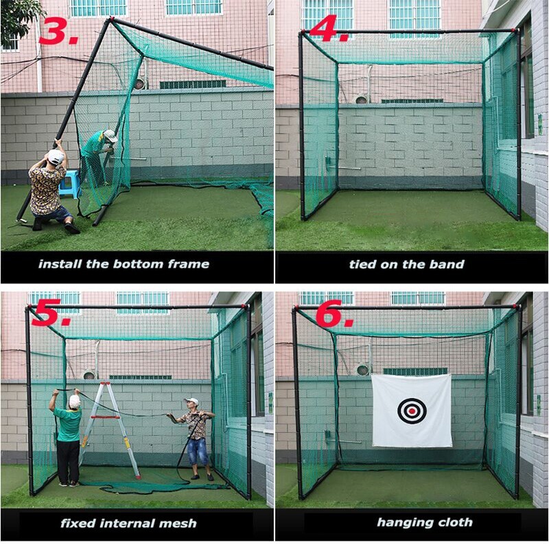 Golf Practice Hitting Target Driving Cage Training Aid Tool 9.8x9.8ft Foldable