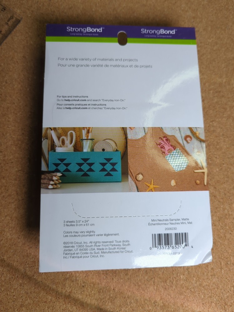 Cricut Everyday Iron-On Mini Neutrals Sampler NEW SEALED