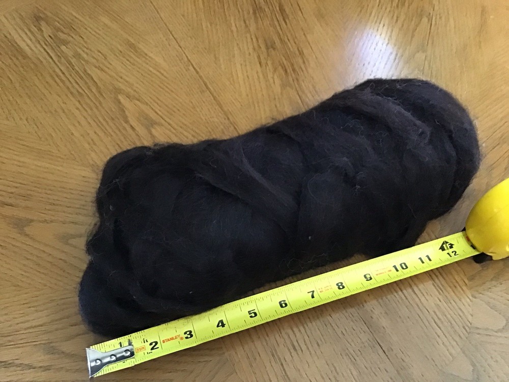 100% Alpaca Rovings. Black Brown. 5.5 Oz. So Soft