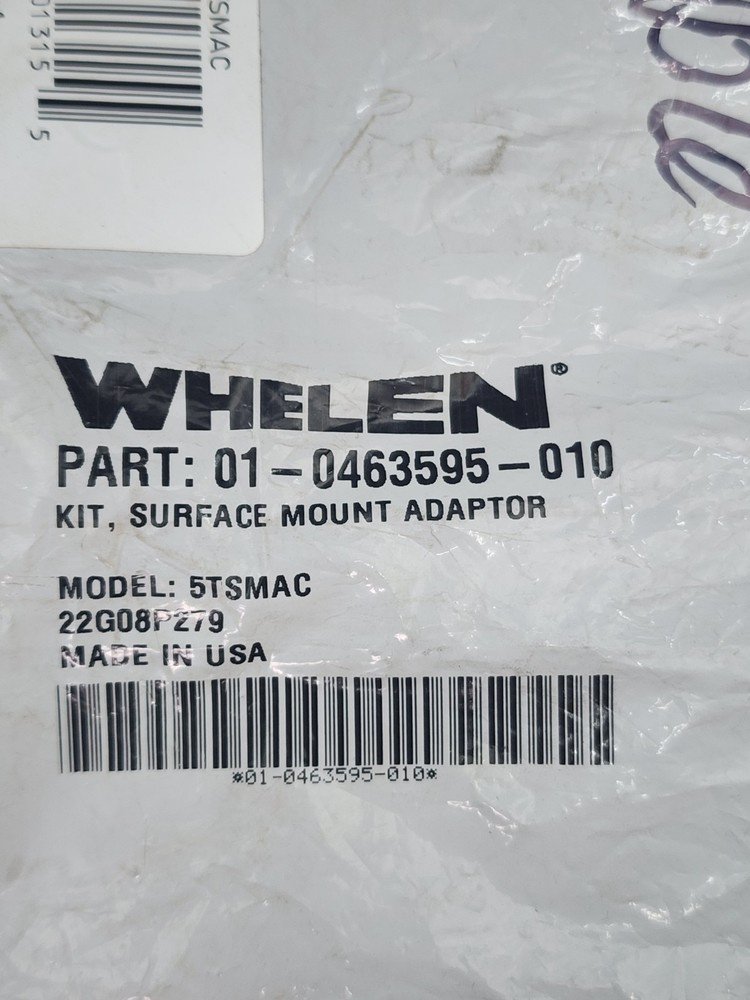 Whelen 01-0463595-010 KIT, SURFACE MOUNT ADAPTOR MODEL 5TSMAC