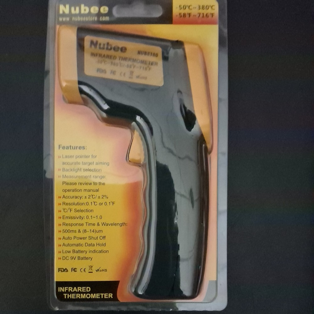 Advanced Digital Temperature Gun with High/Low Limit Settings - Battery Included