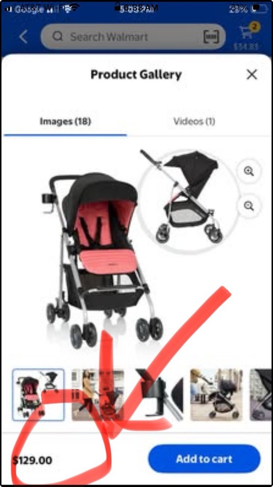 Evenflo Reversi Reversible Lightweight Stroller Black Pink Single Folding Canopy