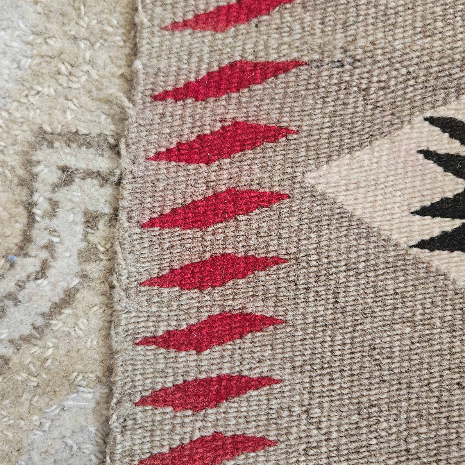 Authentic Early 1900's Navajo American Indian Rug, 24" x 36"