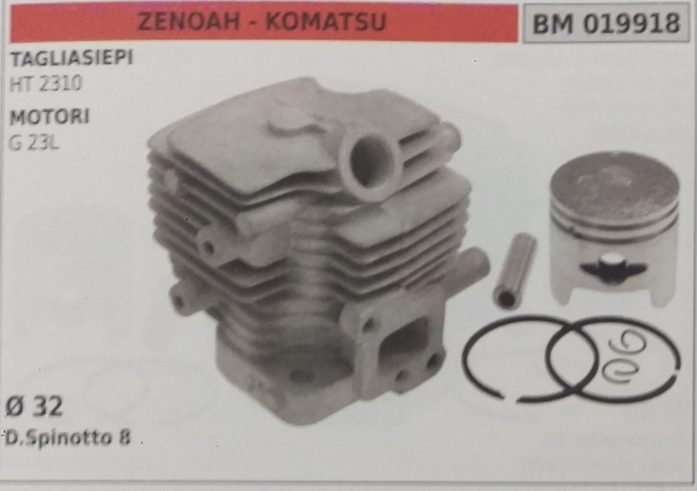 Complete Piston Cylinder Engine Zenoah Komatsu G 23L Ø 32