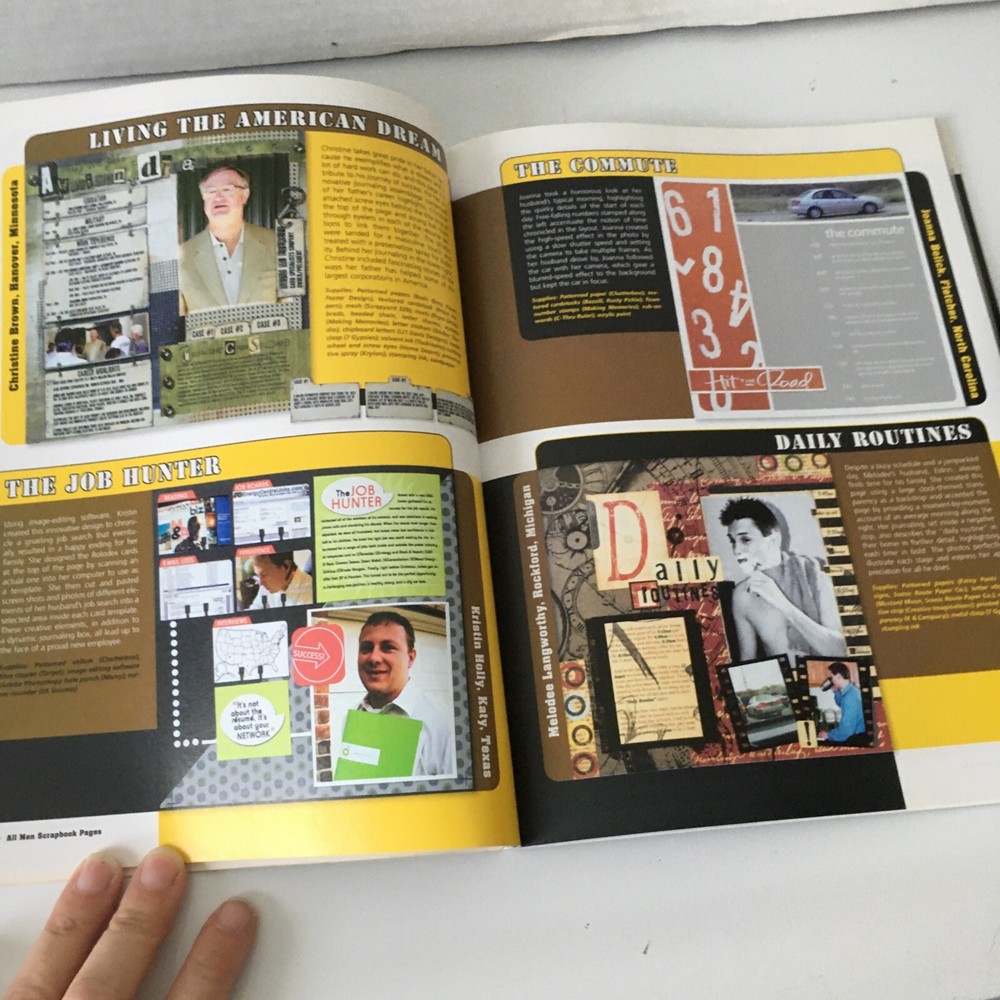 Memory Makers All Men Scrapbook Pages Book Guide Layouts techniques