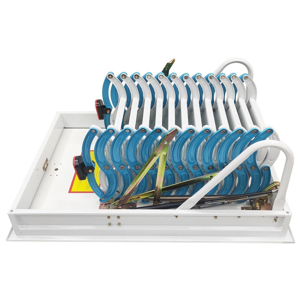 9.84ft Blue Pull Down Attic Ceiling Ladder Folding Loft Stairs 27.56''x 39.37''