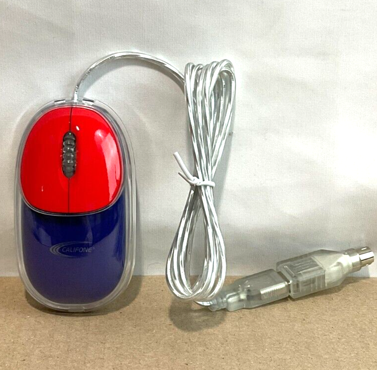 Califone Wide Wired Optical Mini Mouse KM100 ✅❤️️✅❤️️ New! Sealed Inside!