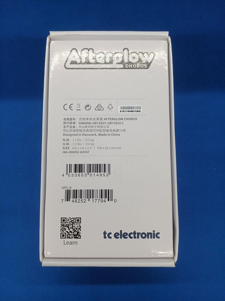 Tc Electronic Afterglow Chorus